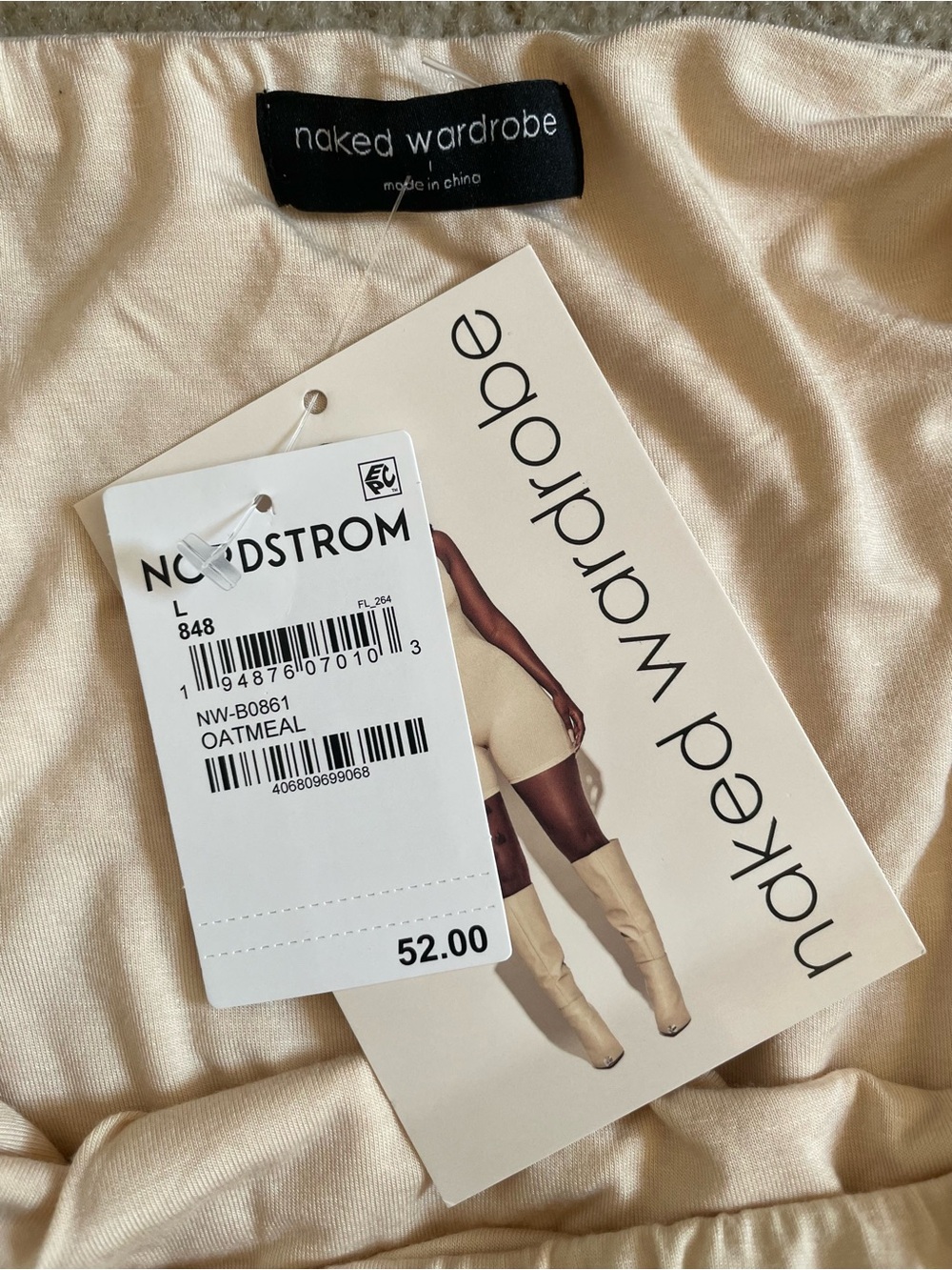 BRAND NEW Naked wardrobe Cream Off-Shoulder Long Sleeve Bodysuit - Picture 3 of 5